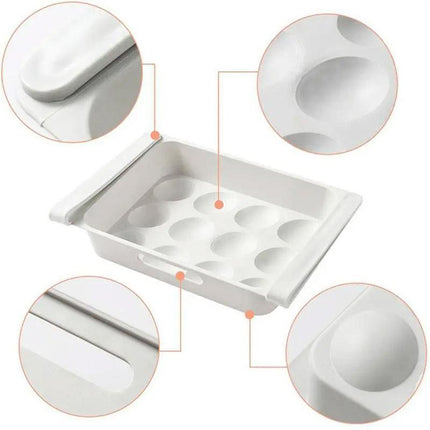 3pcs Pull Out Egg Drawer Organizer for Refrigerator Home Storage Tray Kitchen