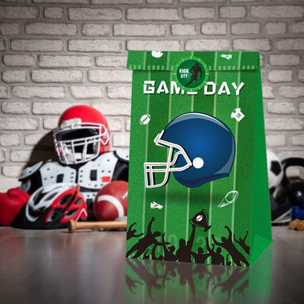 2set Football Touchdown Sports Game Party Candy Gift Kraft Paper Bags Birthday