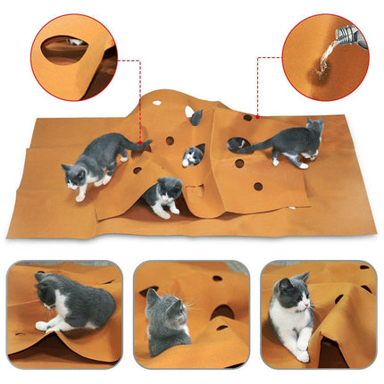 Pet Supplies Puppy Semi Enclosed Tunnel Cat Scratch Board Pad Toy Climbing Rack