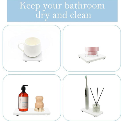 4PCS/Set Water Absorbent Diatomite Tray Diatomaceous Earth Kitchen Soap Dish