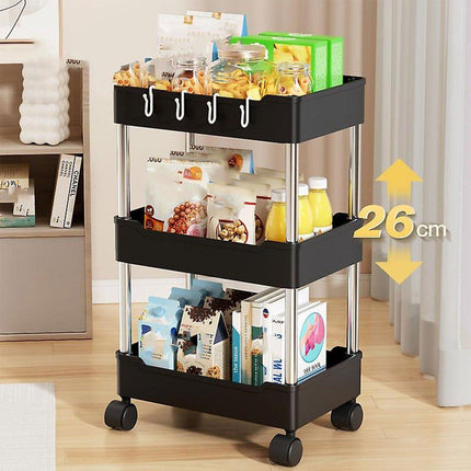 Multi Layer Rolling Storage Cart Kitchen Bathroom Organizer Shelf with Wheels