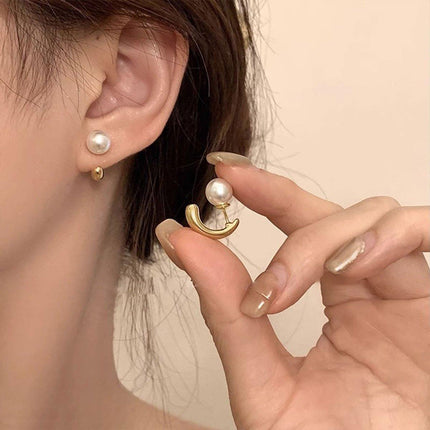 Premium Pearl Earrings Elegant Simple Design Timeless Fashion Jewelry for Women