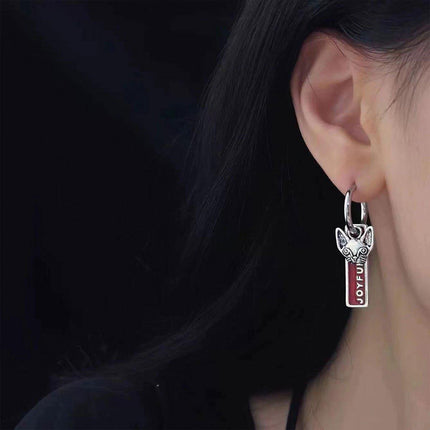 Trendy Asymmetric Square Earrings for Women Unique Fashion Ear Buckle Jewelry
