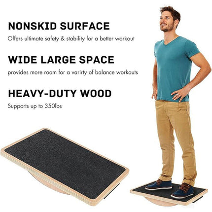 Professional Balance Board Wooden Fitness Wobble Yoga Board Pilate Fitness Train
