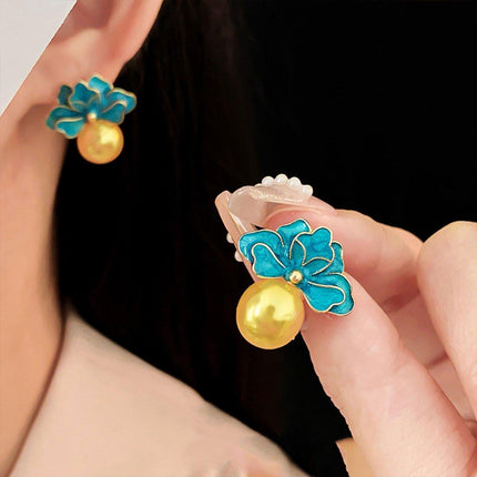 Vintage Flower Earrings Retro Fashion Jewelry for Women Female Stud Earrings