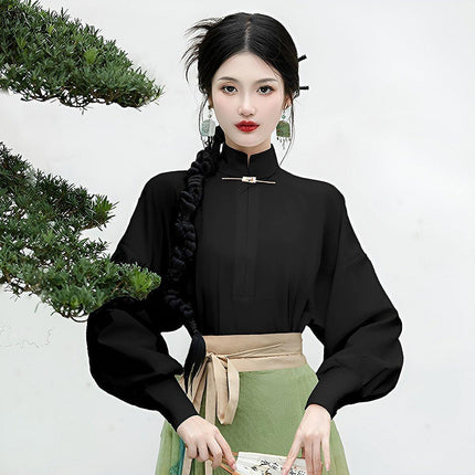 Autumn Chinese Style Horse Skirt for Women Daily Commute Retro Temperament