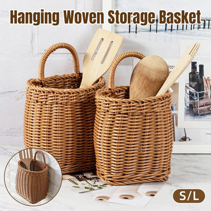 Vintage Wall Hanging Basket Kitchen Storage Basket Small Flower Basket Organizer