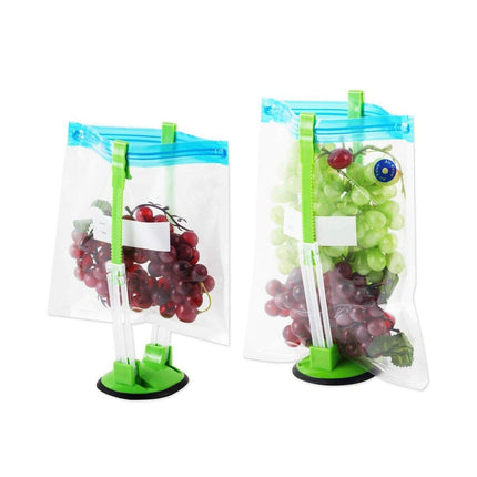 8PCS Kitchen Bag Holder Stand Plastic Storage Rack Food Storage Bag Organizer