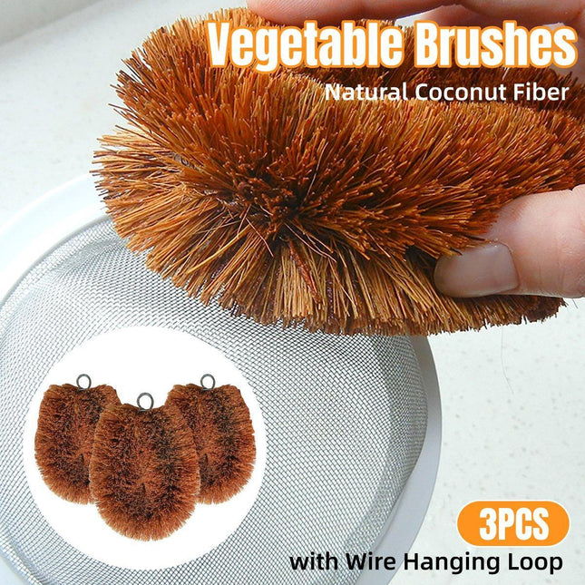 3PCS Kitchen Dish Cleaning Brushes Soft Bristle Degreasing Pot Scrubber Brush