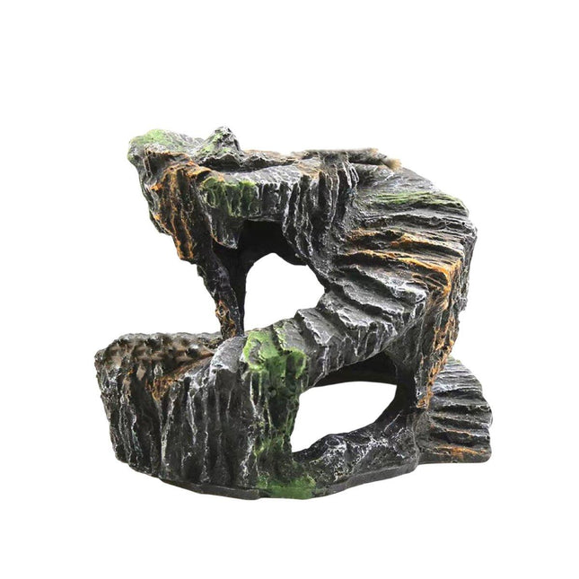Spiral Turtle Platform Aquarium Ornament Landscape Decoration for Fish Tank