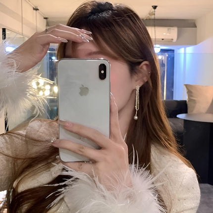 Star Pearl Tassel Earrings Dangle Design Fashion Jewellery Women Accessories