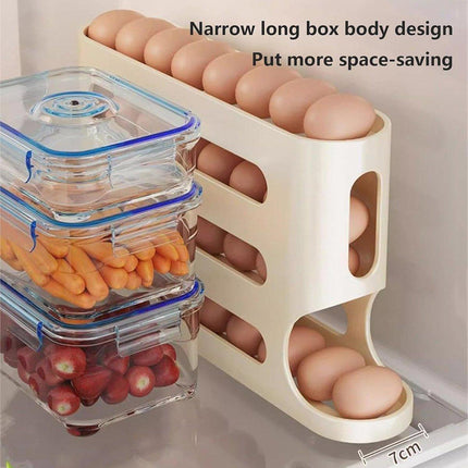 2pcs 4 Tier Slide Egg Organizer Storage Box Ladder Design for Egg Carton Holder