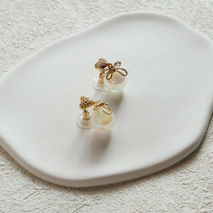 Love Pearl Earrings Elegant Temperament Jewelry for Women Chic Fashion Gift