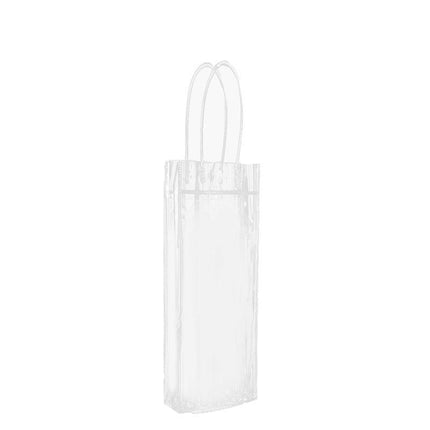 100x PVC Transparent Gift Tote Bag with Snap Button for Packaging - Aimall