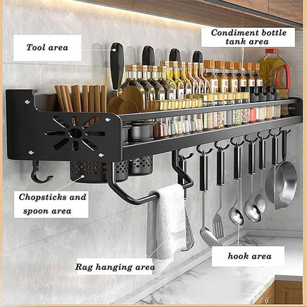 Perforation Free Kitchen Storage Rack Wall Hanging Chopsticks Knife Holder