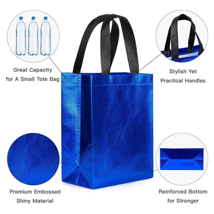 24pcs Laser Non Woven Gift Bags Tote Bags for Party Favor Wedding and Birthday
