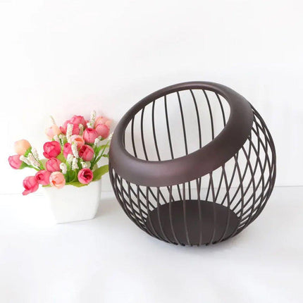 Creative Iron Melon Fruit Basket Capsule Holder Coffee Rack Dried Fruit Storage