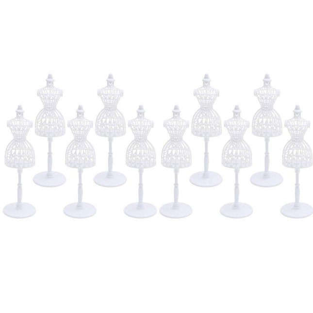10PCS Doll Model Display Stand Hollow Out Handmade DIY Wedding Dress Design
