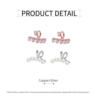 Pearl Ear Bone Clip Earrings No Piercing Needed Elegant Jewelry for Women Girls