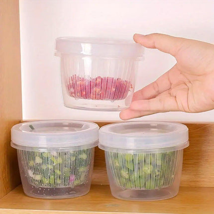 5pcs Plastic Storage Containers with Lids Refrigerator Organizer Box for Kitchen