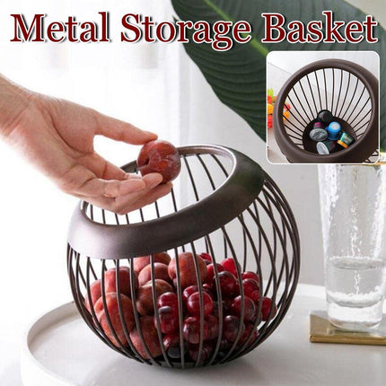 Creative Iron Melon Fruit Basket Capsule Holder Coffee Rack Dried Fruit Storage