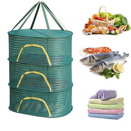 Anti Mosquito Fully Enclosed Drying Net Basket for Fish Vegetables Fruit Herbs