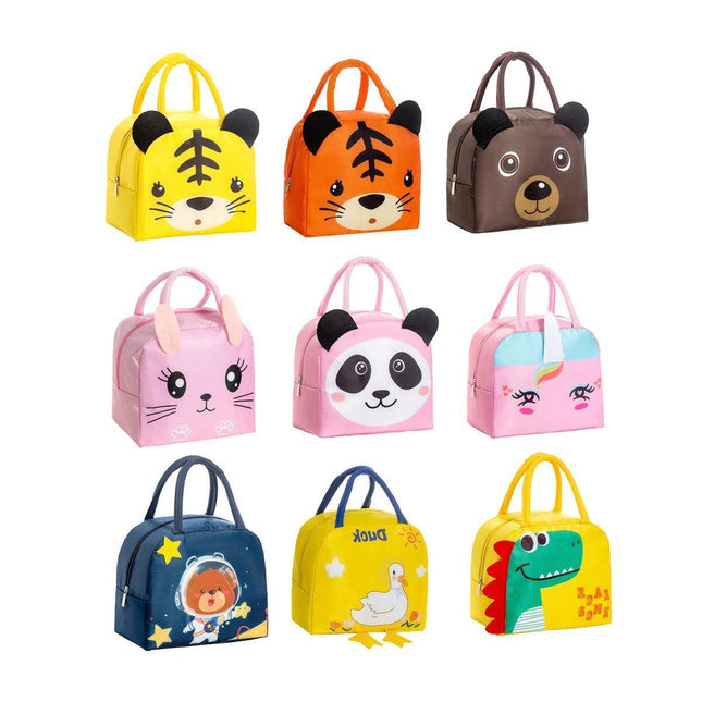 3D Bento Lunch Bag Cartoon Handbag Insulated Food Box Bag for Students LunchTote