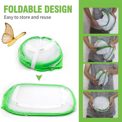 Collapsible Insect Cage Garden Insect Screen Plant Cultivation Cage for Outdoor