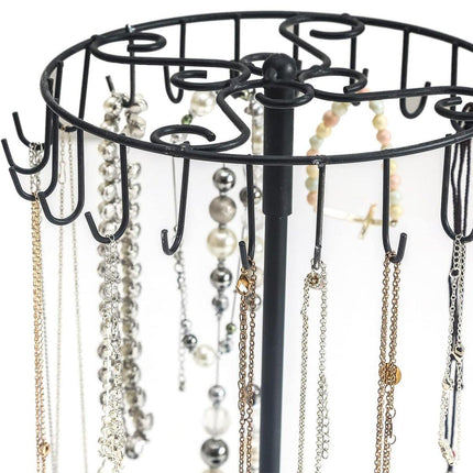 Rotatable Iron Necklace Rack Jewellery Display Stand Organiser for Accessories