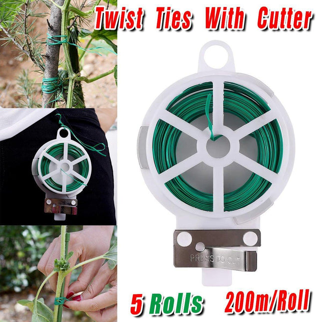 5Rolls Plant Tying Strap Garden Plastic Rope for Climbing Plant Support Fixed