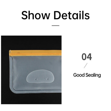 10pcs Reusable Frosted Food Storage Bags Ziplock Transparent Fresh Keeping