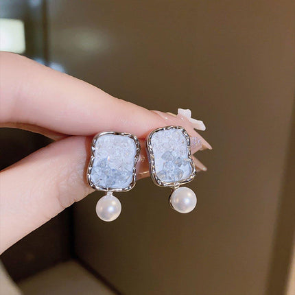 Square Earrings Elegant Daily Wear Commuting Jewelry for Women Fashion Gift