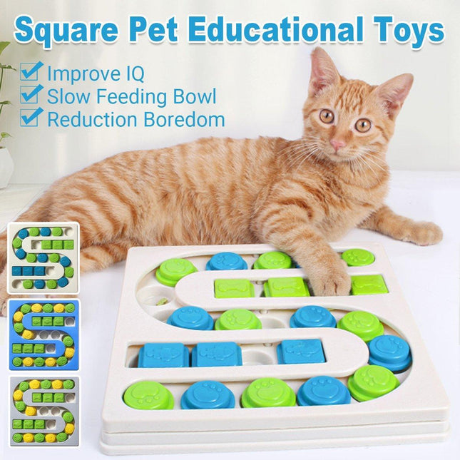 Interactive Dog Puzzle Toy S Shaped Treat Dispenser Pet Training Food Feeder