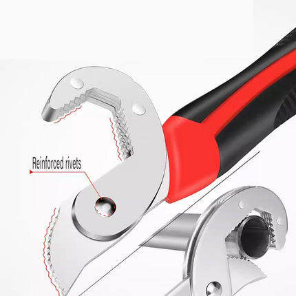 2PCS Snap N Grip Wrench Set Universal Adjustable Multi Function Spanner Tool - Aimall