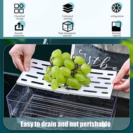 Kitchen Fridge Drawer Organiser Storage Boxes Refrigerator Storage Containers