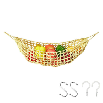 Under Desk Hanging Fruit Basket Kitchen Storage Net Home Organizer for Fruits