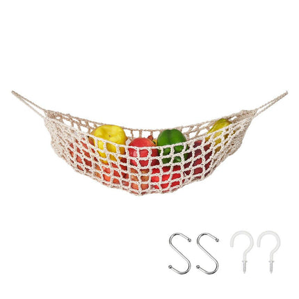 Under Desk Hanging Fruit Basket Kitchen Storage Net Home Organizer for Fruits