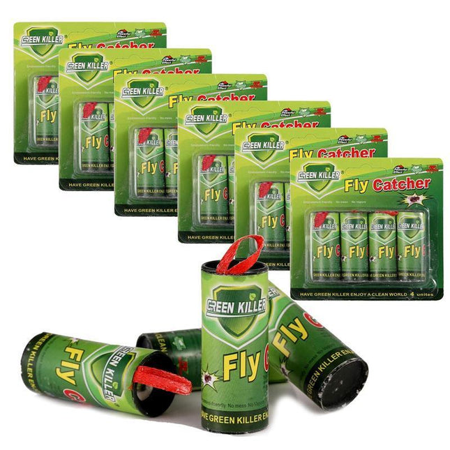 UP TO 24 Rolls 5*2CM Rolls Flies Insect Fly Glue Paper Ribbon Strip Sticky Tape - Aimall