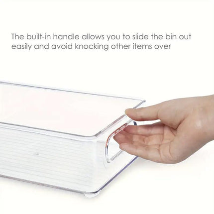 6pcs Transparent Fridge Organizer Storage Box for Kitchen and Food Organization