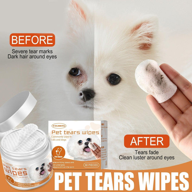 Pet Eye Wipes Clean Dogs Cats Tear Stain Removal Eye Dirt Cleaning Cotton Pads