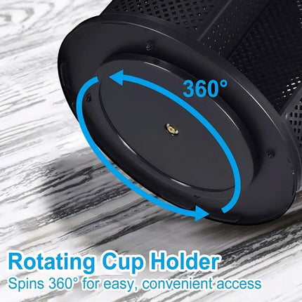 Paper Cup Holder Organizer Swivel Compartment Cup Picker Drink Storage Stand