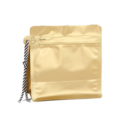 20 Pack Sealed Tea Coffee Bags Heat Seal Zipper Hang Rope Aluminum Foil Storage