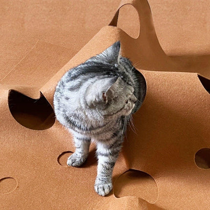 Pet Supplies Puppy Semi Enclosed Tunnel Cat Scratch Board Pad Toy Climbing Rack