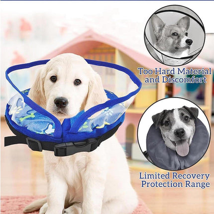 Pet Dog PVC Inflatable Healing Collar Cone Wound Medical Cat Protective Jackets