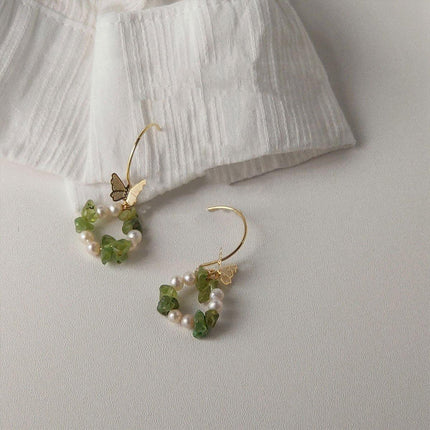 Butterfly Earrings Pearl Earrings Fashion Statement Jewelry Women Trendy