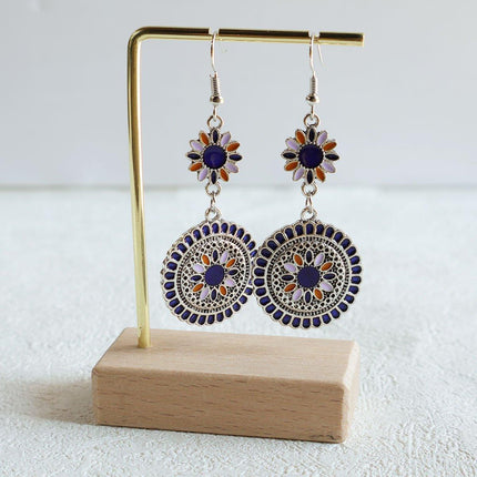 Bohemian Sculpted Dreamcatcher Earrings Unique Jewelry for Women Ethnic Style