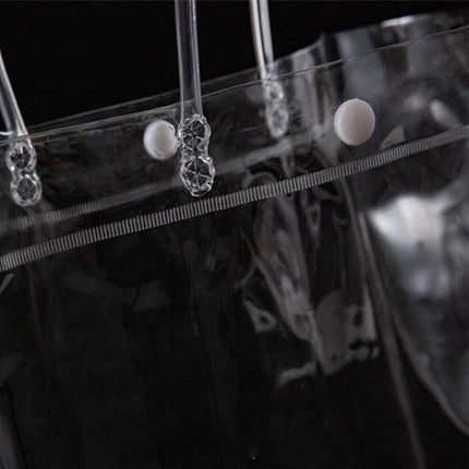 100x PVC Transparent Gift Tote Bag with Snap Button for Packaging - Aimall