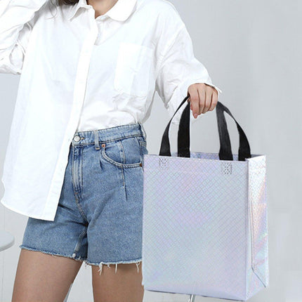 24pcs Laser Non Woven Gift Bags Tote Bags for Party Favor Wedding and Birthday