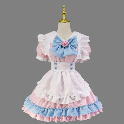 Super Cute Big Bow Lolita Dress Maid Outfit