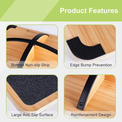 Professional Balance Board Wooden Fitness Wobble Yoga Board Pilate Fitness Train